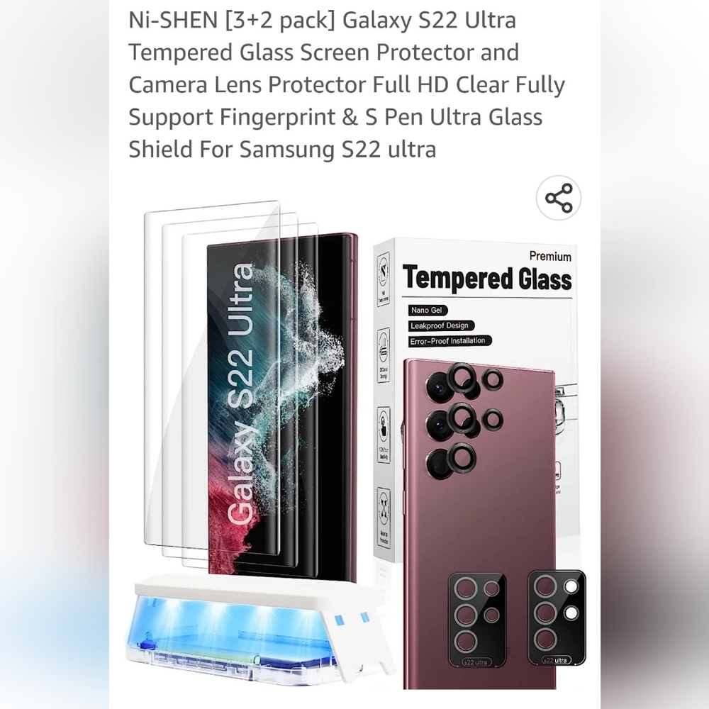 Galaxy S22 Ultra Tempered Glass Screen Protector - Picture 6 of 6